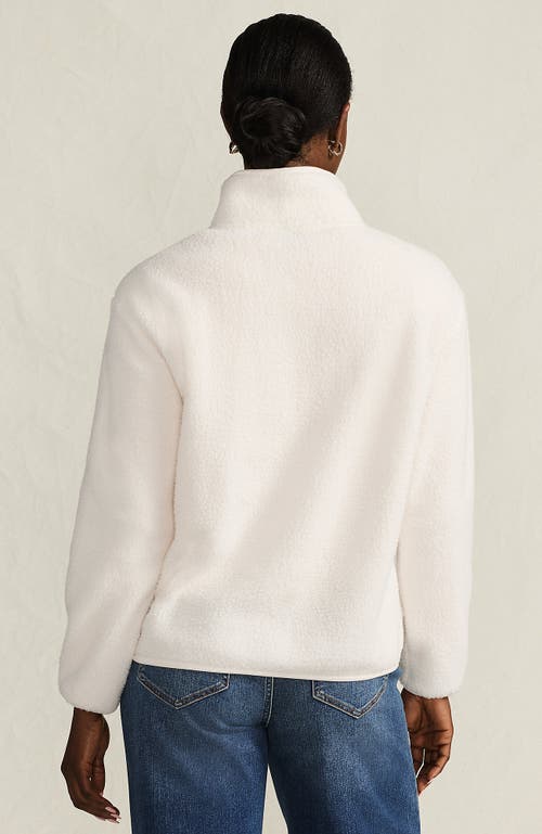 Lands' End Half Zip Cozy High Pile Fleece Pullover In Gray