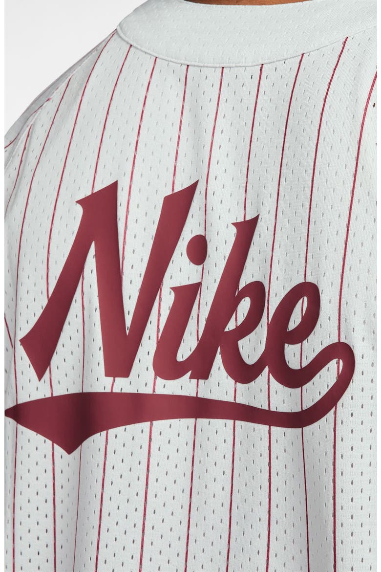 Club Stripe Mesh Baseball Jersey, Alternate, color, PHOTON DUST/ TEAM CRIMSON