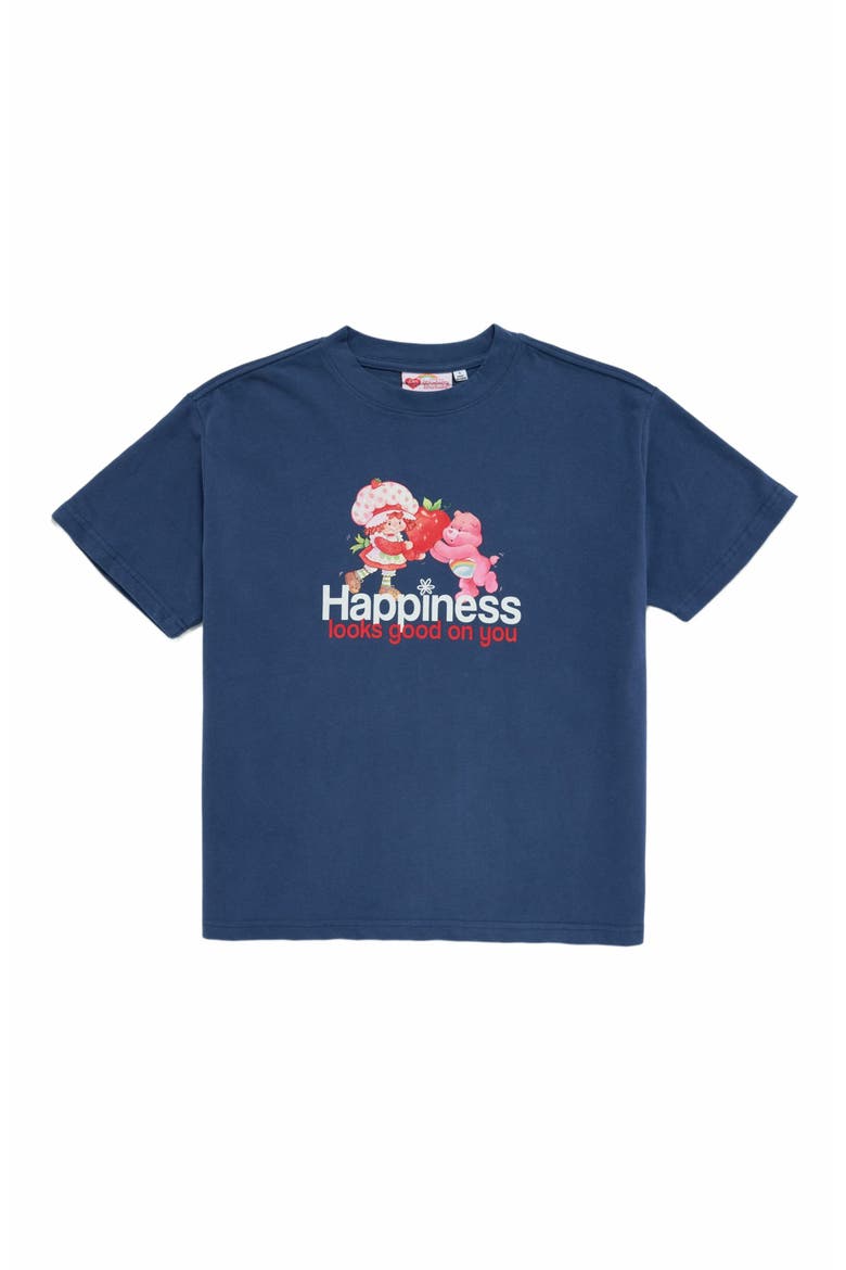 HAPPINESS LOOKS GOOD OVERSIZED TEE, Alternate, color, BLUE