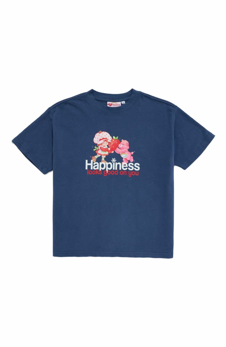 Samii Ryan HAPPINESS LOOKS GOOD OVERSIZED TEE, Alternate, color, Blue