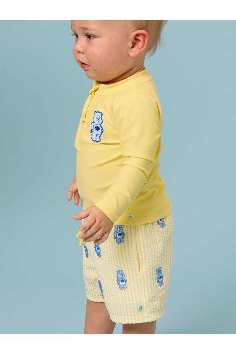Care Bears Performance Hybrid Swim Trunks, Alternate, color, Banana Grumpy Bear Care Bears