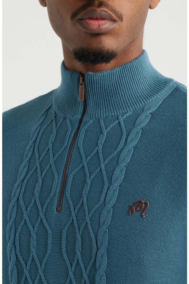 Santoro Quarter Zip Pullover, Alternate, color, AEGEAN BLUE