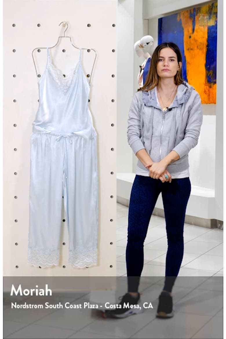 Lindsay Satin & Lace Crop Pajamas video