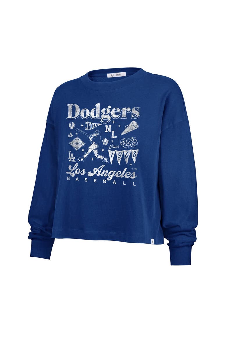 Women's '47  Royal Los Angeles Dodgers Team Collage Sydney Long Sleeve T-Shirt, Alternate, color, Royal