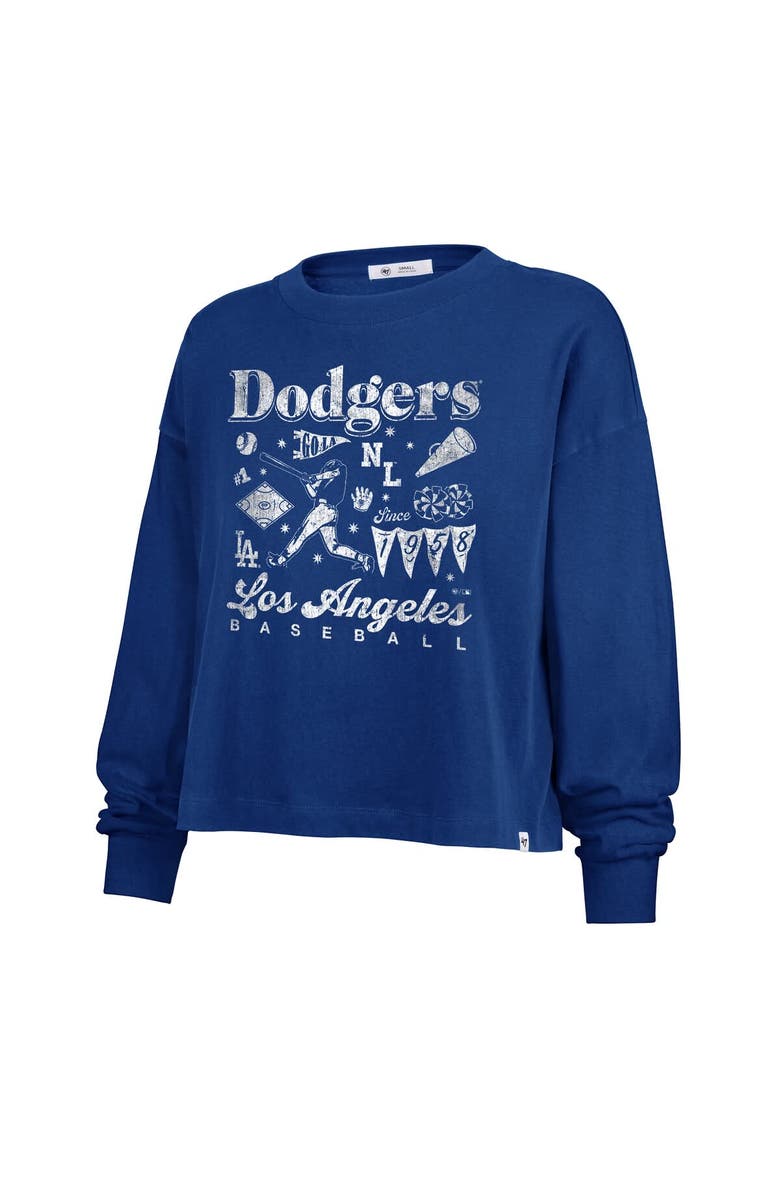 '47 Women's '47  Royal Los Angeles Dodgers Team Collage Sydney Long Sleeve T-Shirt, Alternate, color, Royal