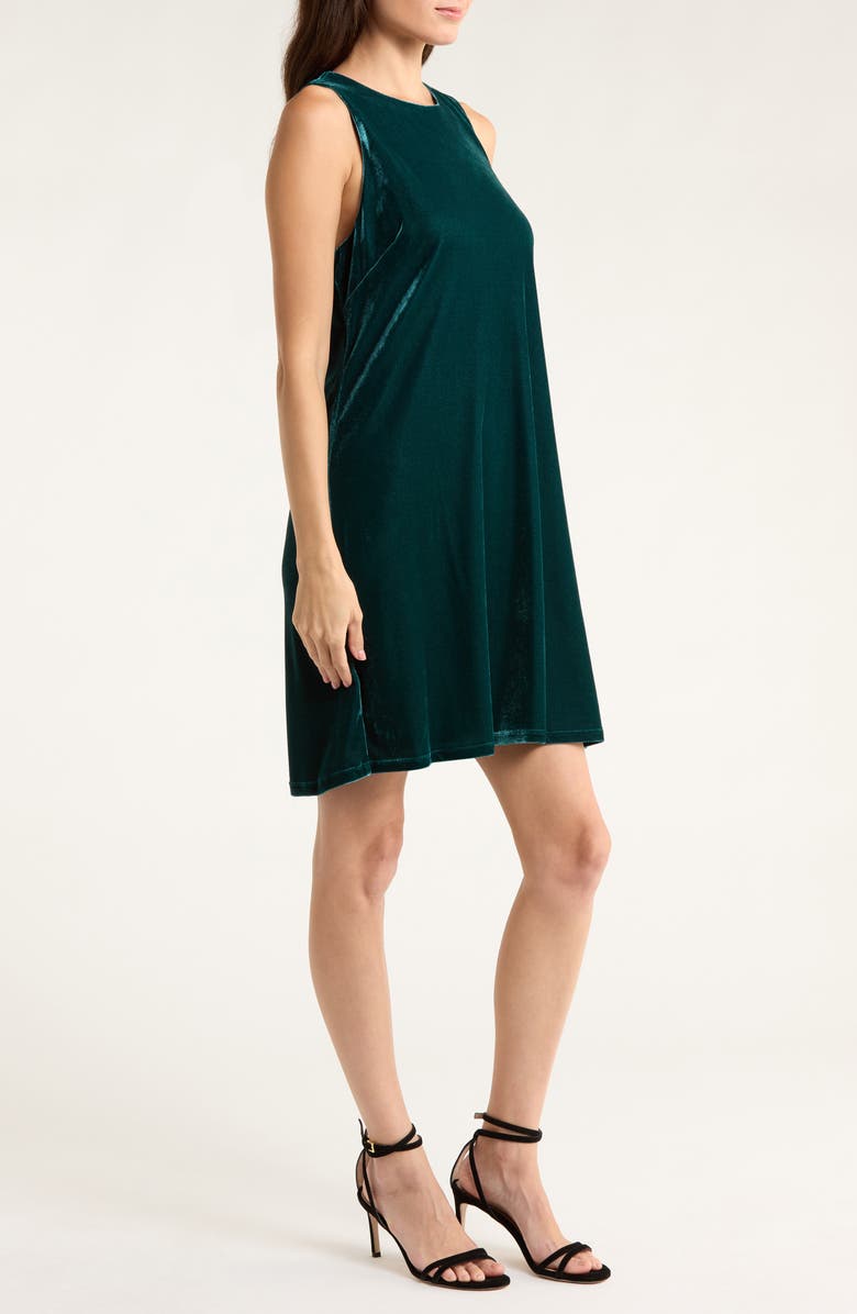 Tommy Bahama Jasmina Velvet Shift Dress, Alternate, color, Deep Teal