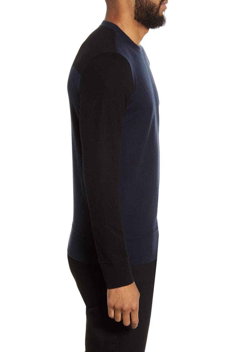 Hilles Standard Fit Crewneck Cashmere Sweater, Alternate, color, ECLIPSE MULTI