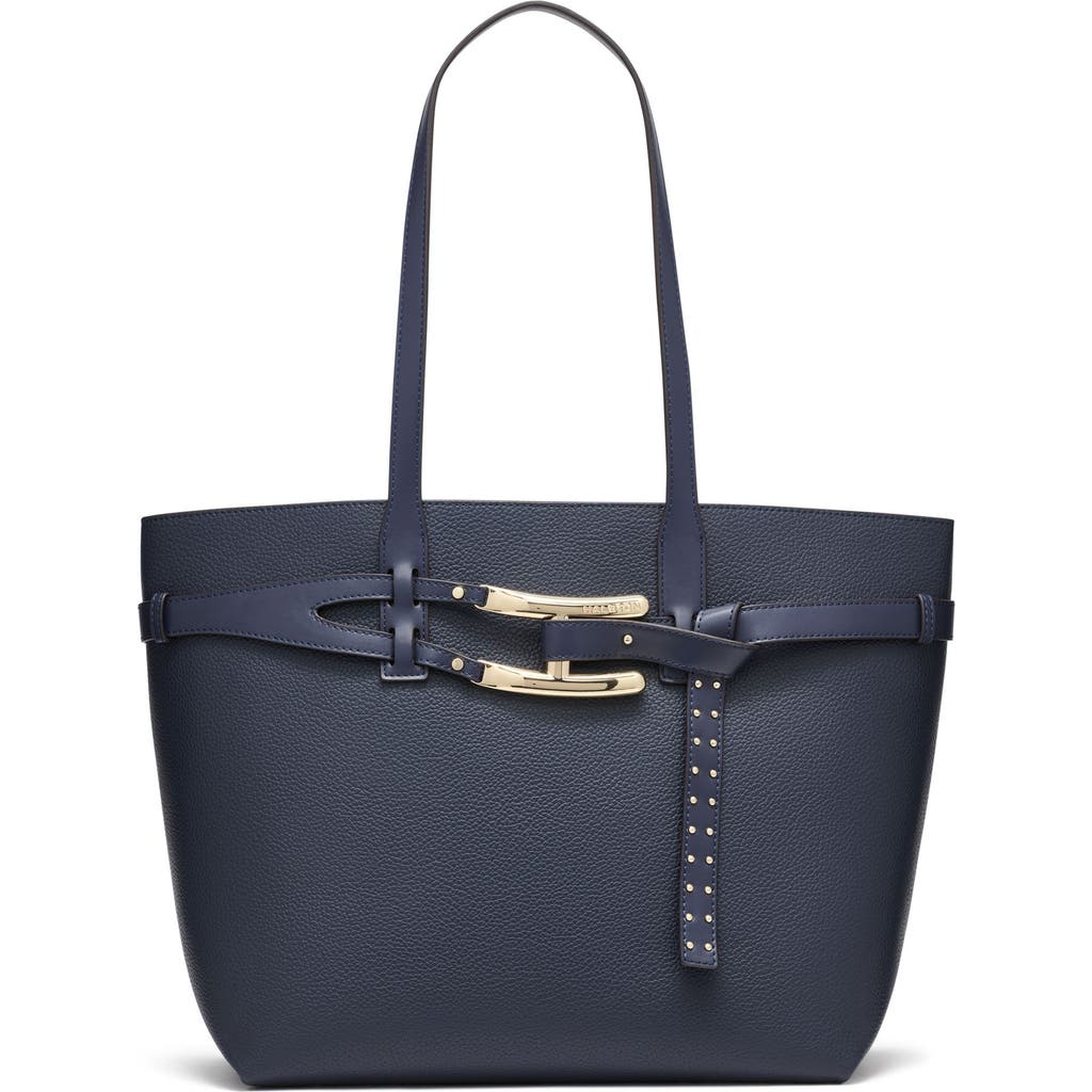 Shop Halston Tasha Tote Bag In Marine/ Red