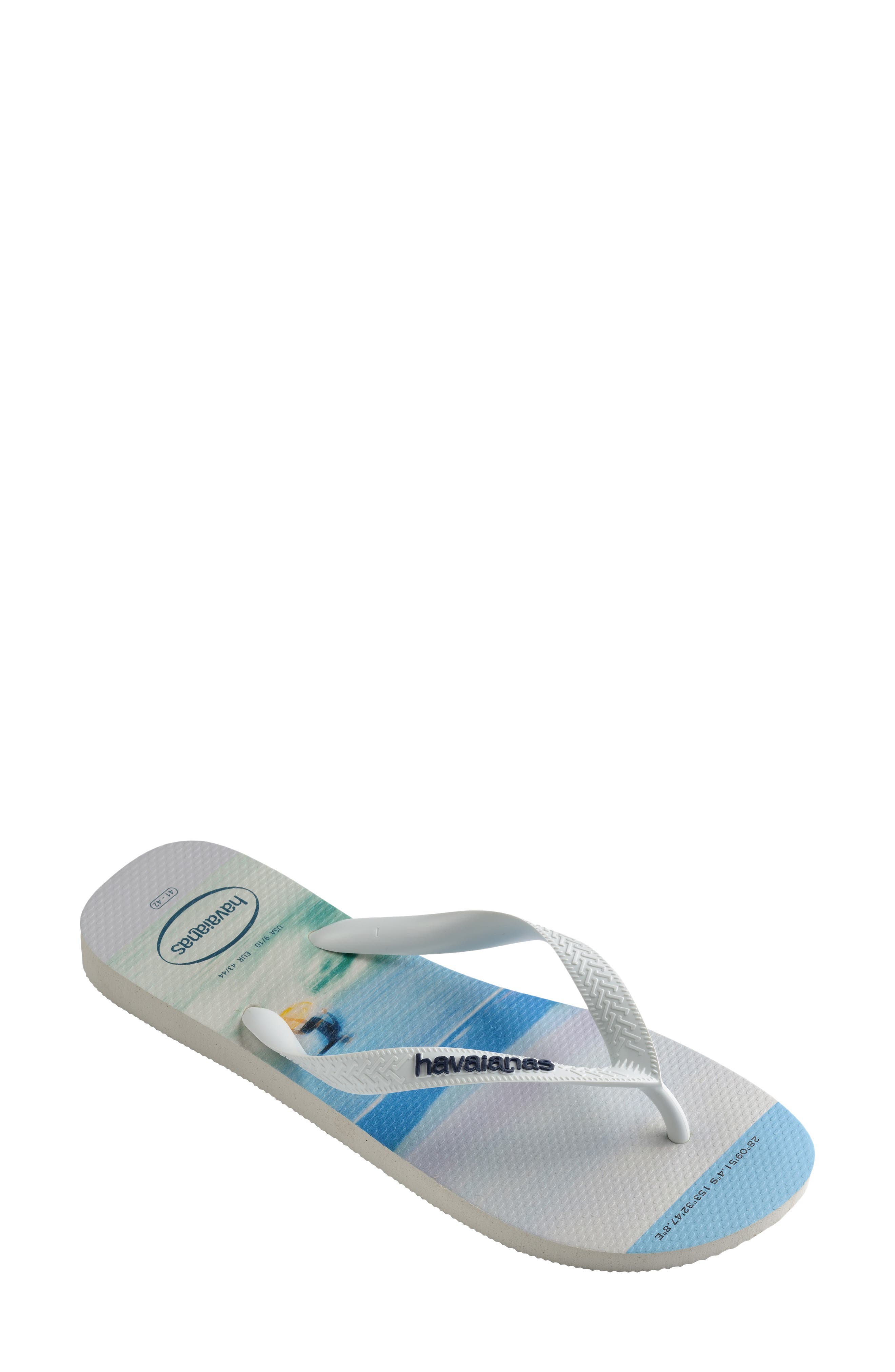 'Hype' Flip Flop, Alternate, color, WHITE/ WHITE/ NAVY BLUE
