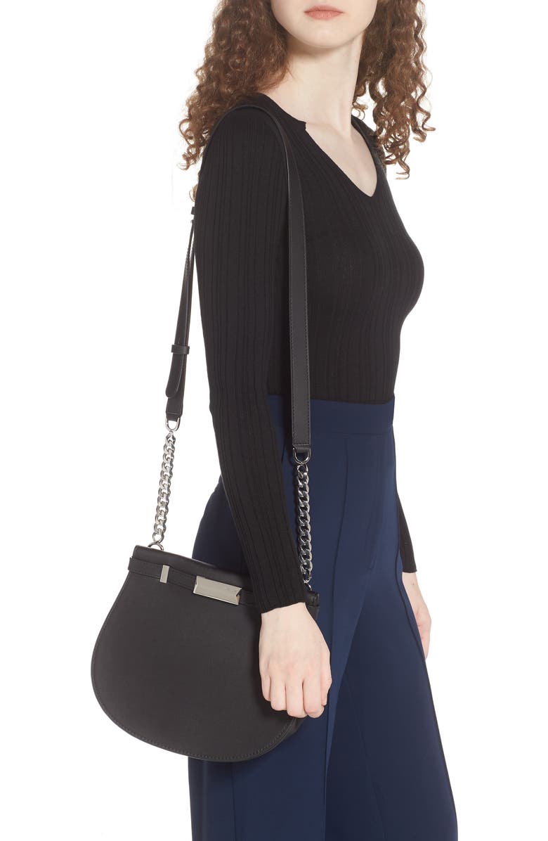 BOSS Nathalie Leather Shoulder Bag, Alternate, color,