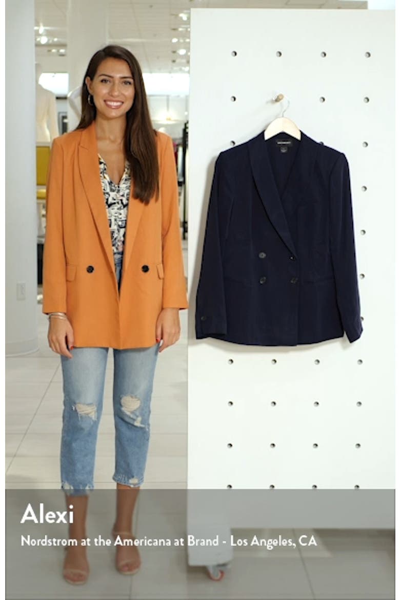 Drapey Double Breasted Blazer (Nordstrom Exclusive) video