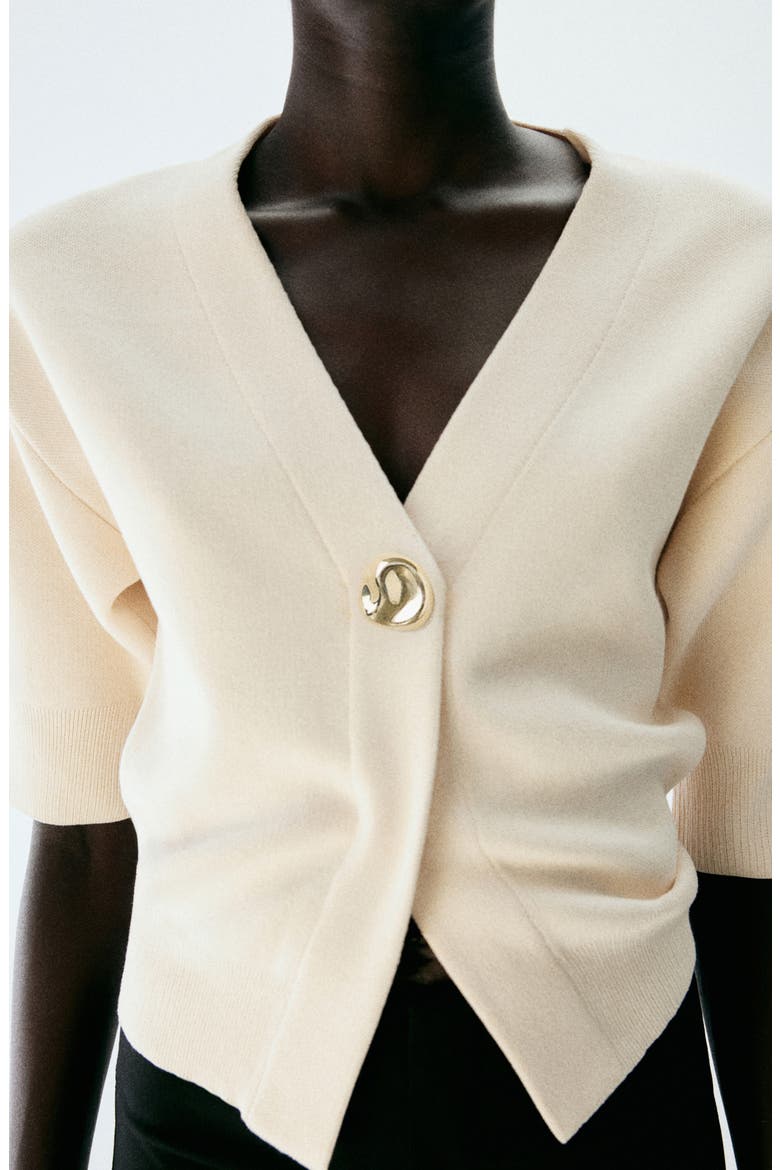 Helia V-Neck Cardigan, Alternate, color, ECRU