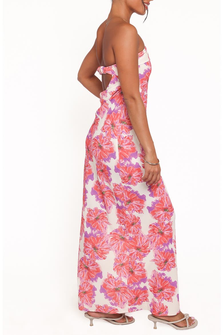 Remmie Print Strapless Maxi Dress, Alternate, color, PINK FLORAL