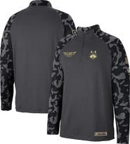 COLOSSEUM Men's Colosseum Charcoal Loyola Chicago Ramblers OHT Military Appreciation Long Range Raglan Quarter-Zip Jacket