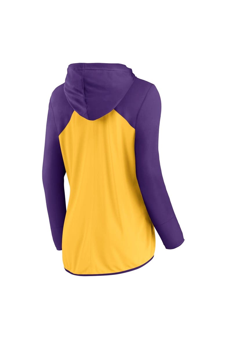 Women's Fanatics Gold/Purple Minnesota Vikings Script Full-Zip Hoodie, Alternate, color, Gold