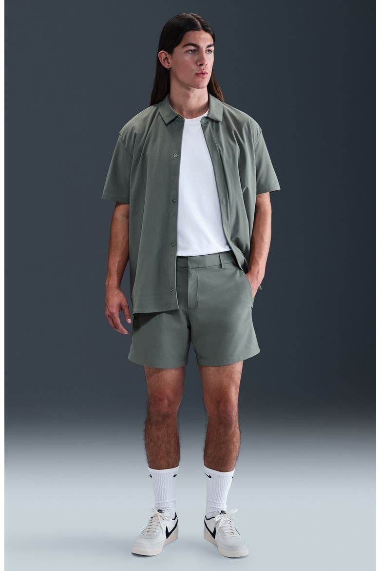 24.7 PerfectStretch Dri-FIT Flat Front Shorts, Alternate, color, SMOKE GREY/ BLACK/ NANO GREY