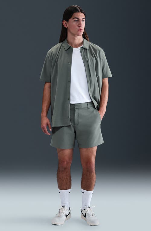 Nike 24.7 Perfectstretch Dri-fit Flat Front Shorts In Gray