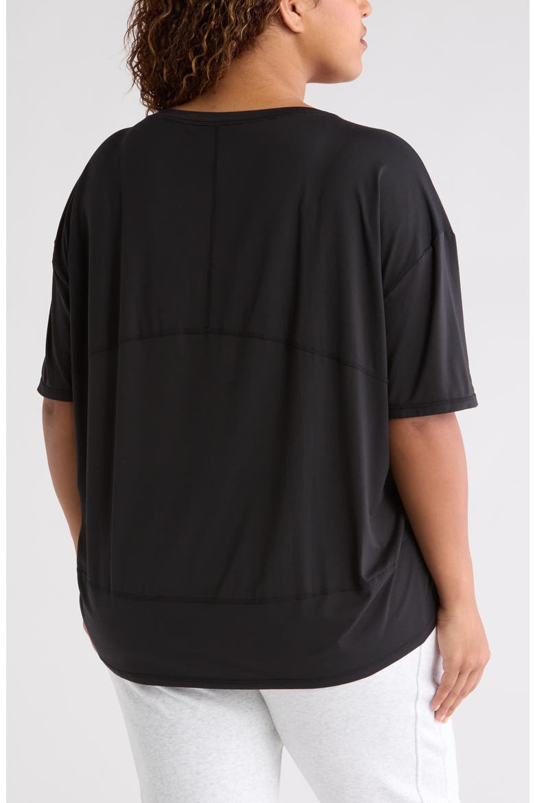 Equilibrium Short Sleeve Cocoon T-Shirt, Alternate, color, BLACK