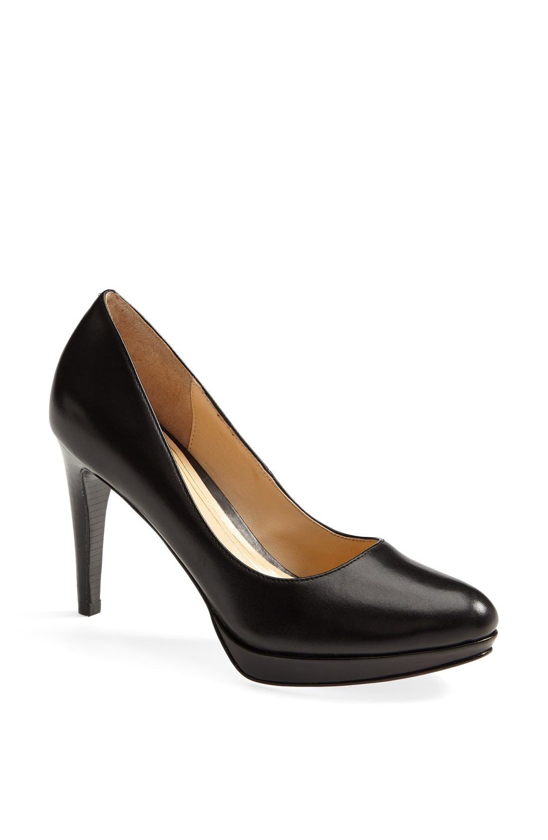 'Chelsea' Pump, Main, color, BLACK LEATHER