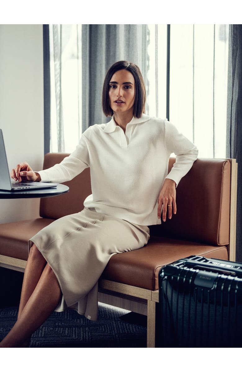 Ministry of Supply Women's Atlas Polo Sweater, Alternate, color, 