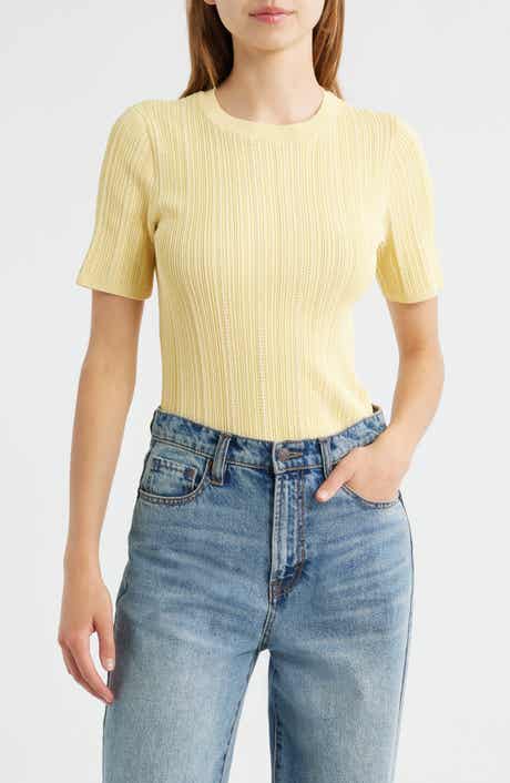 rag & bone Camryn Short Sleeve Rib Sweater