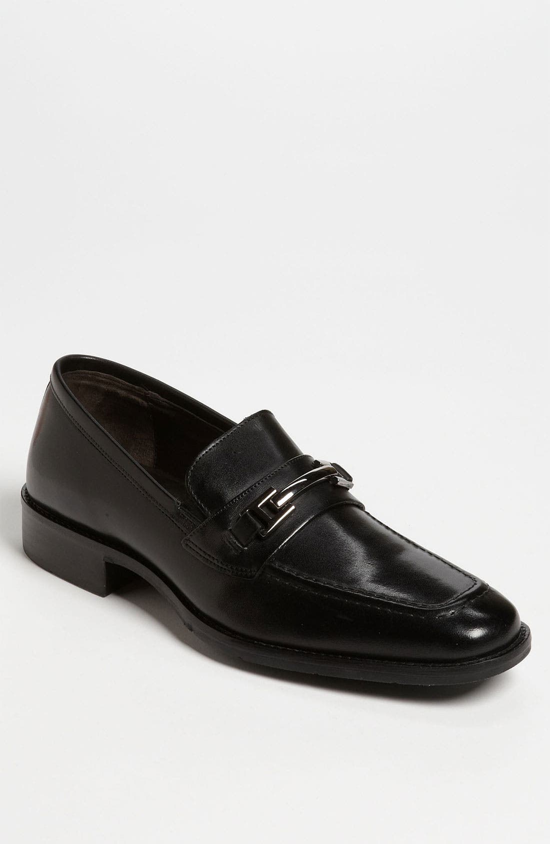'Larsey' Bit Loafer, Main, color, BLACK