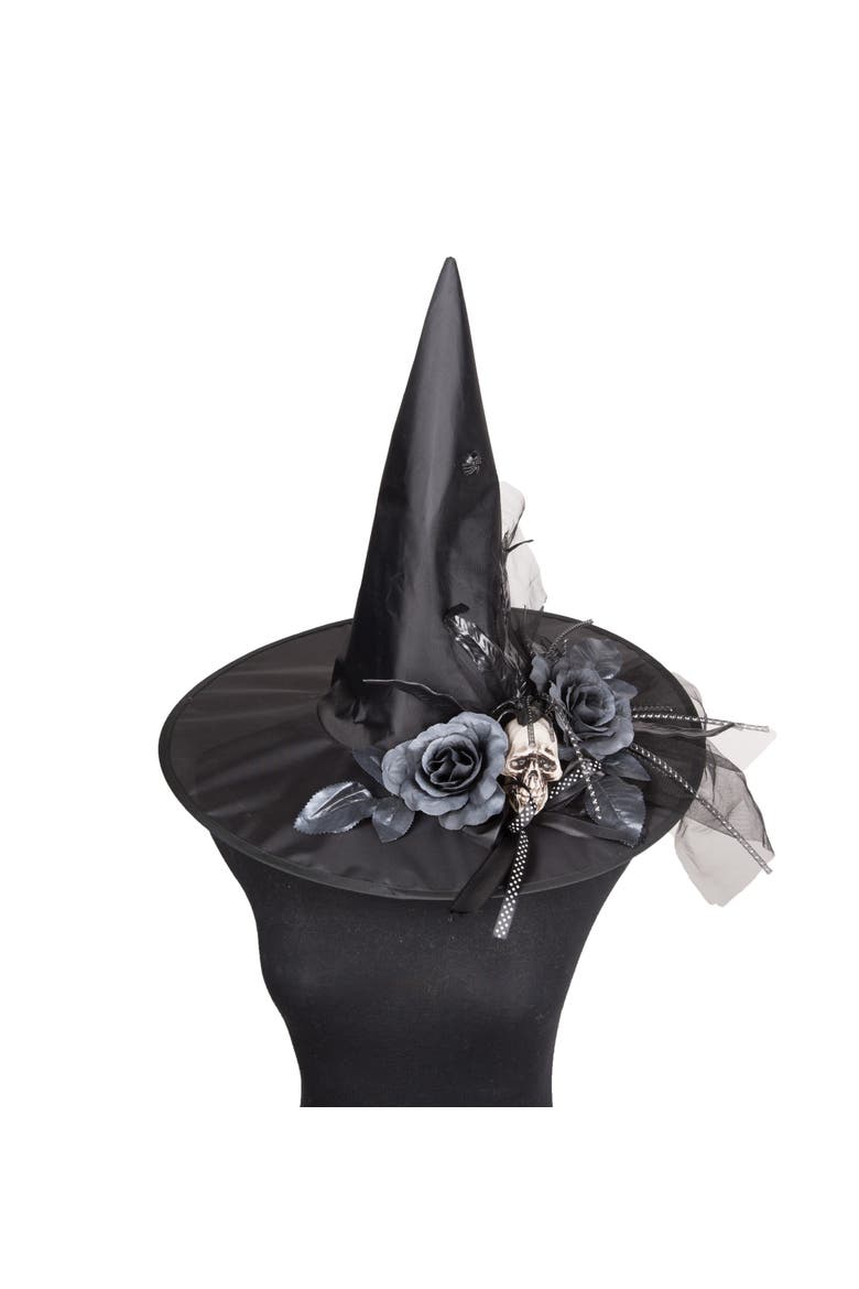 Halloween Decorative Witch Hats Set of 3, Festive Home Accents, Alternate, color, Black