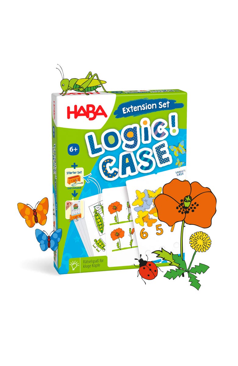 HABA Logic Case Extension Set Nature - Ages 6+ Card Games for Kids, Travel Games, Learning Toys, Flash Cards for Kids Brain Teaser Puzzle Games, Main, color, 