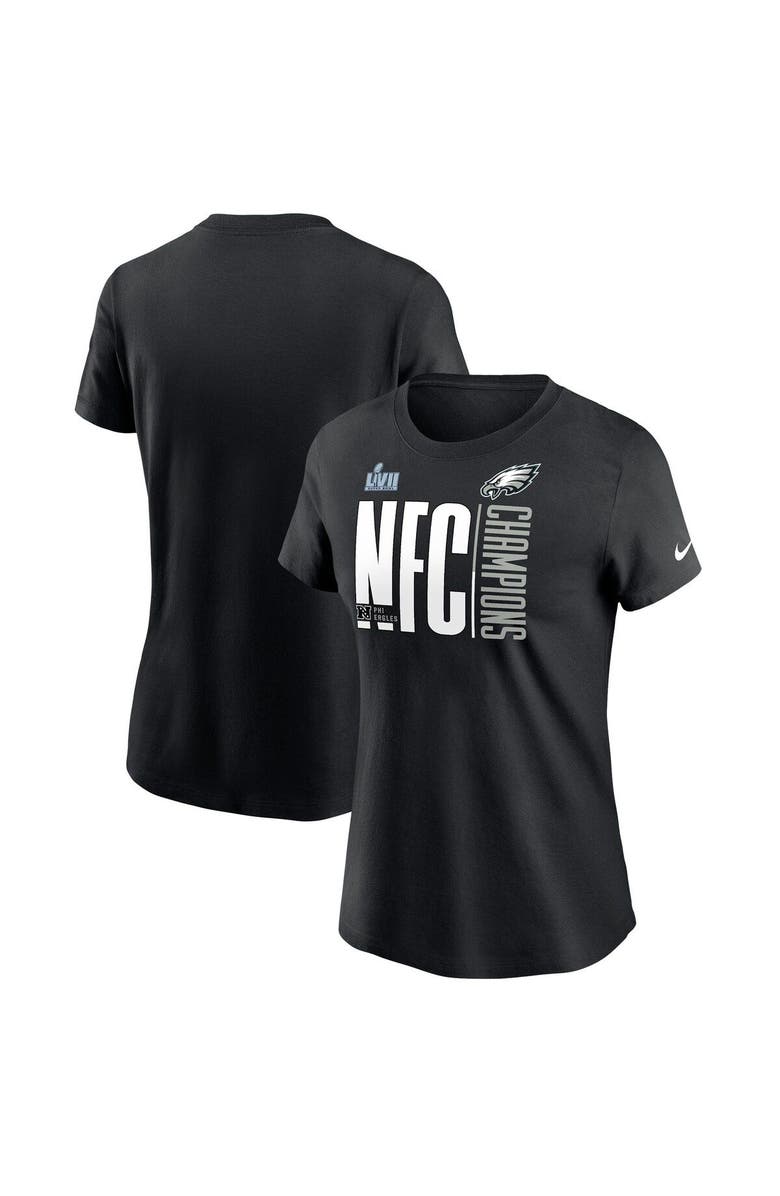 Nike Women's Nike Black Philadelphia Eagles 2022 NFC Champions Iconic T-Shirt, Main, color, 