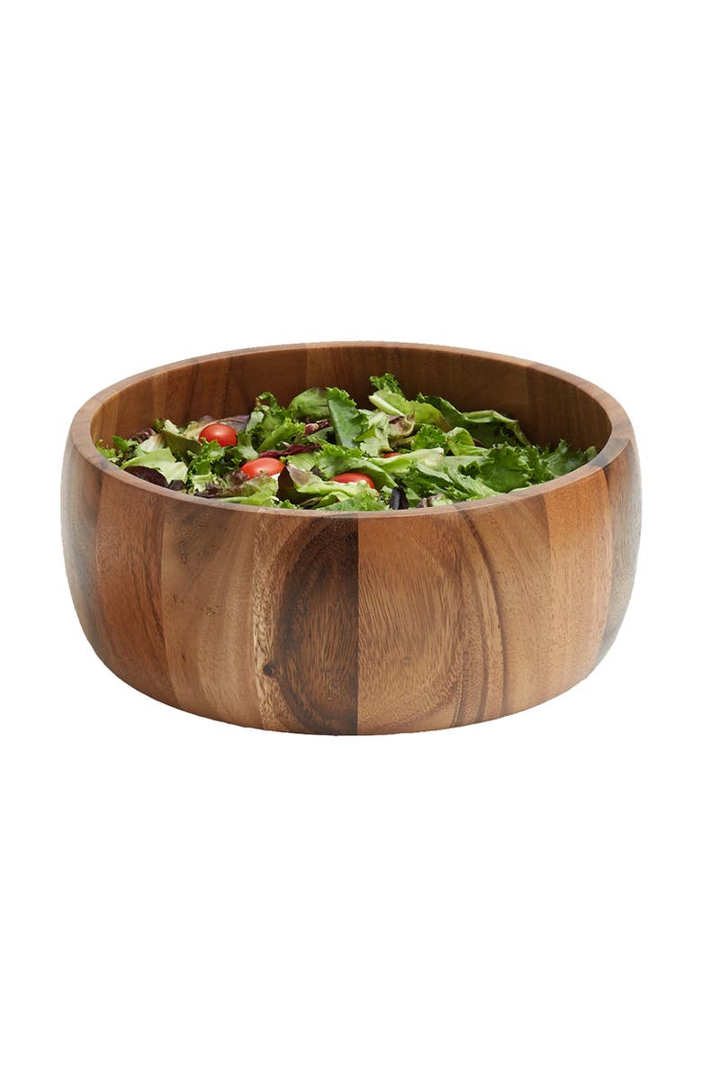 FRIELING Acacia Wood Calabash Bowl, Large 5-Inch x 12-Inch Diameter, Alternate, color, Brown
