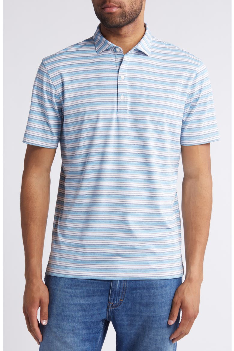 Tyson Stripe PREP-FORMANCE Polo, Main, color, TORNADO