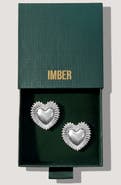 IMBER Oversize Puffy Heart Statement Earrings