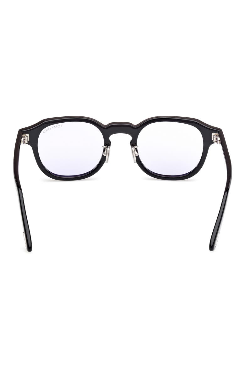 50mm Square Tinted Glasses, Alternate, color, SHINY BLACK / VIOLET