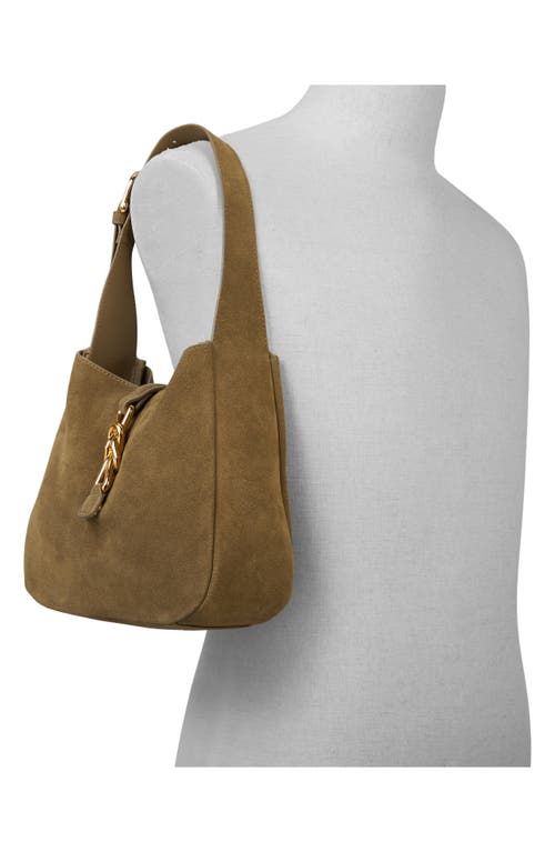 Aldo Soffiettaluxe Suede Shoulder Bag In Green