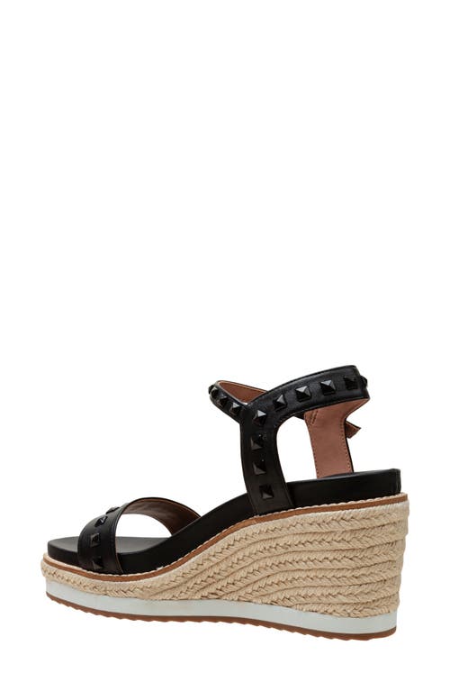 Linea Paolo Vichi Ankle Strap Espadrille Platform Wedge Sandal In Black