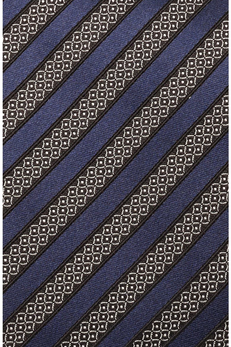 Stripe Silk & Cotton Tie, Alternate, color, NVY STRP