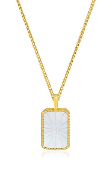 Zodiac Double Sided Pendant Necklace