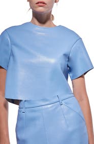 AS by DF Beck Recycled Leather Blend Crop Top