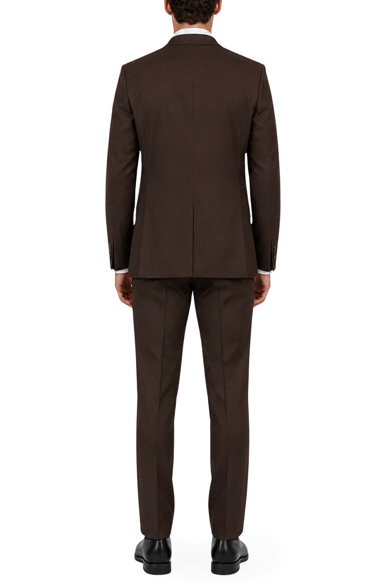 Matteo Slim Fit Wool Suit, Alternate, color, BROWN
