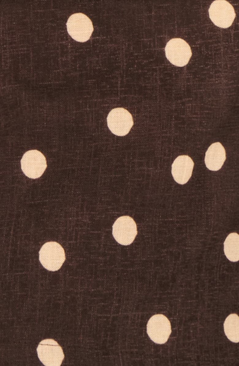 The Lulo Project Stella Dot Linen & Cotton Shorts, Alternate, color, Polka Dots Cream