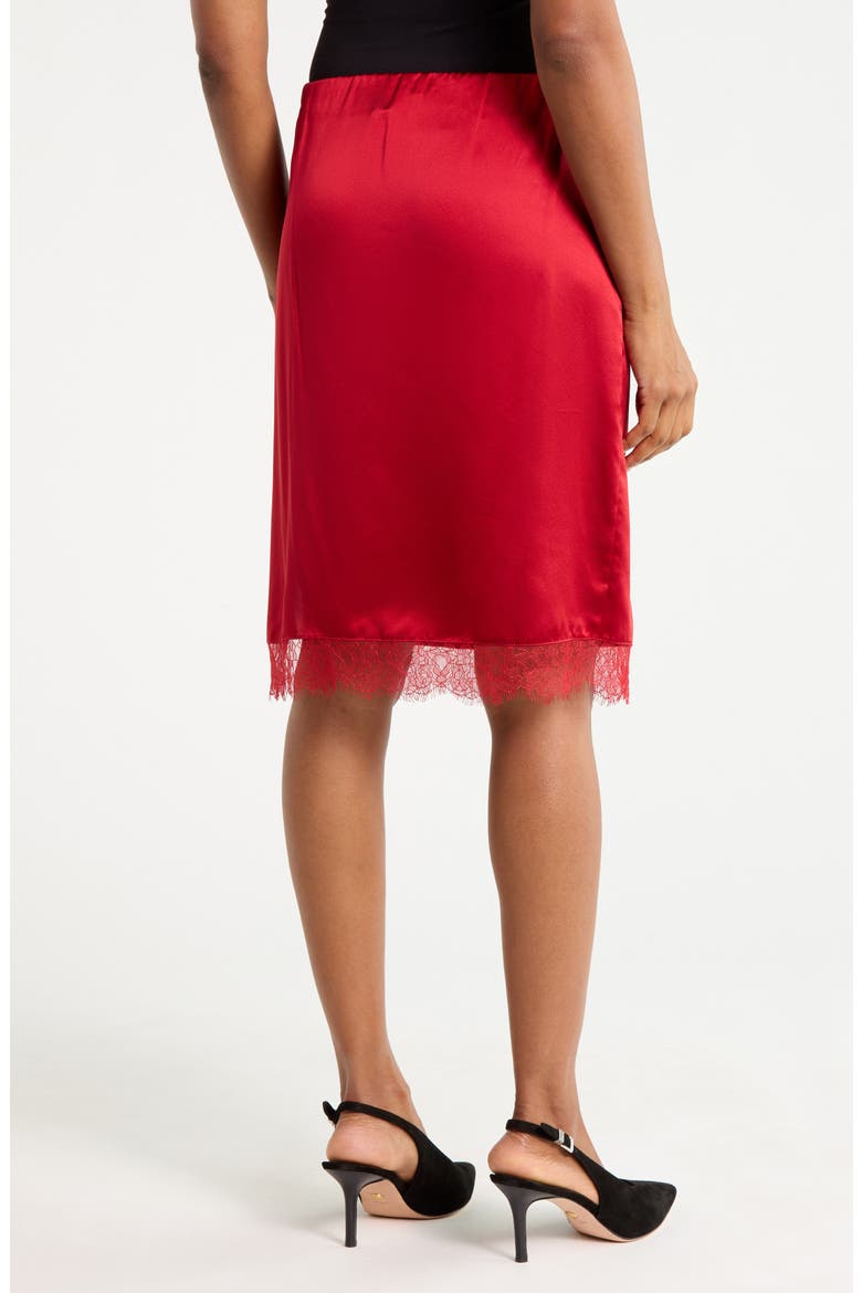 The Delicate Silk Skirt, Alternate, color, CHERRY RED