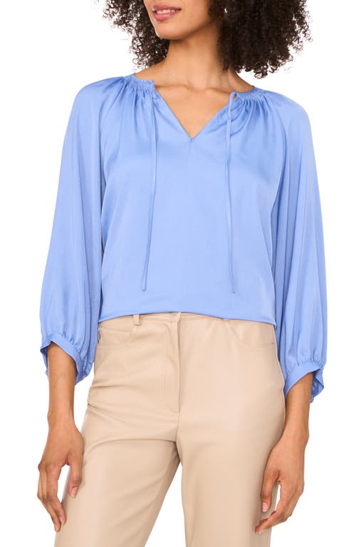 Vince Camuto Tie Neck Top In Blue
