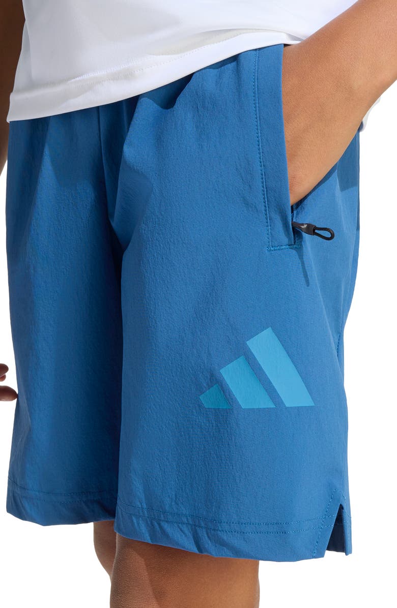 adidas Originals Kids' Z-N-E Woven Travel Shorts, Alternate, color, Dusky Petrol/ Dusky Ink