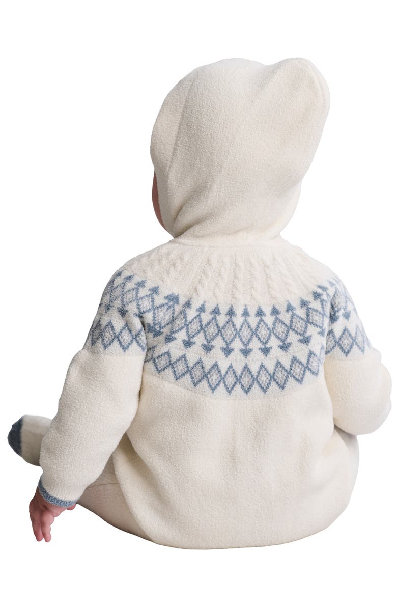 Barefoot Dreams<sup>®</sup> CozyChic<sup>™</sup> Ultra Lite<sup>®</sup> Fair Isle Hooded Romper, Alternate, color, Cream Multi