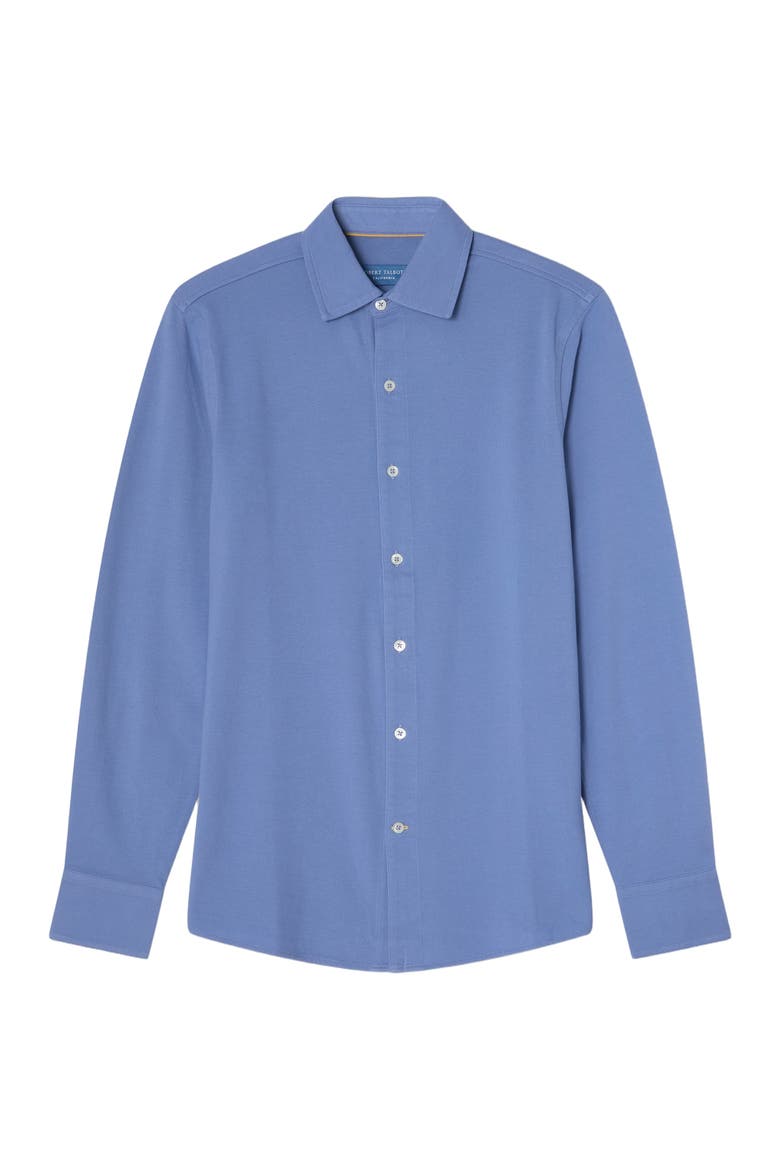 Foster Long Sleeve Pique Knit Shirt, Main, color, Classic Legacy Blue