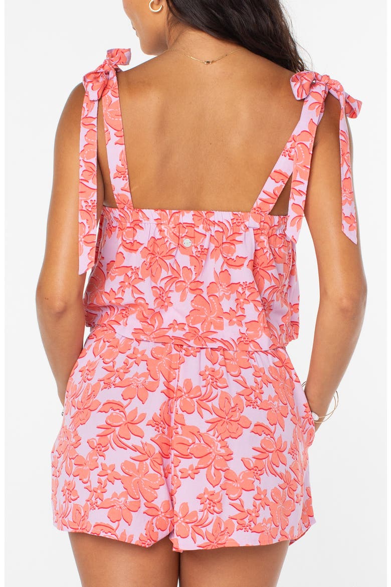 Sunny Adelaide Floral Crop Tank, Alternate, color, ORCHID BOUQUET SOLID