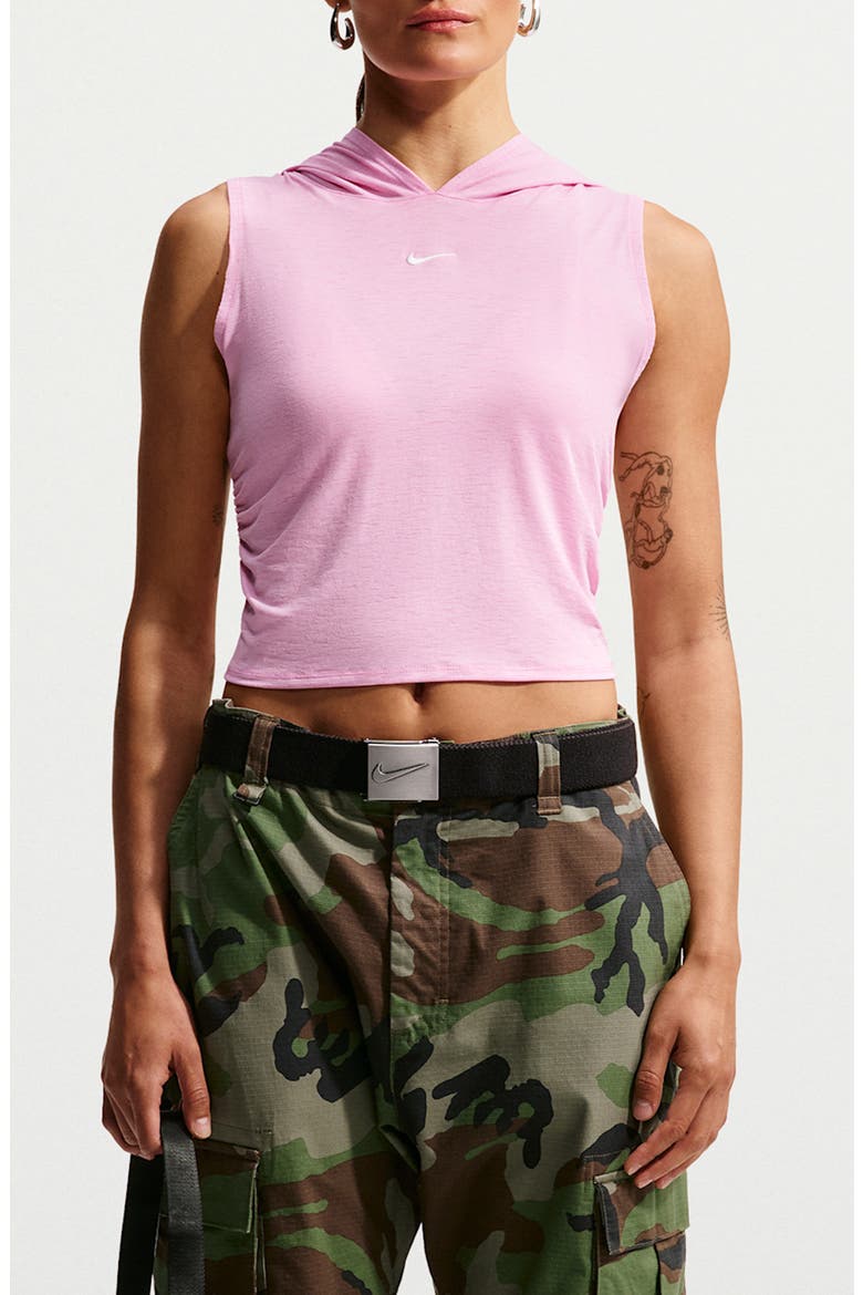 Hooded Cropped Tank, Main, color, PINK RISE/ SAIL