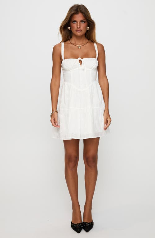Princess Polly Anabelita Broderie Anglaise Cotton Minidress In White
