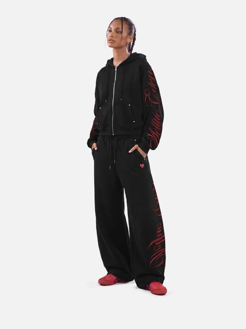 Boxy Embroidery Hoodie Sets