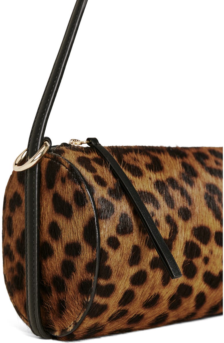 Reformation Simona Suede Cylinder Shoulder Bag, Alternate, color, Leopard Calfhair